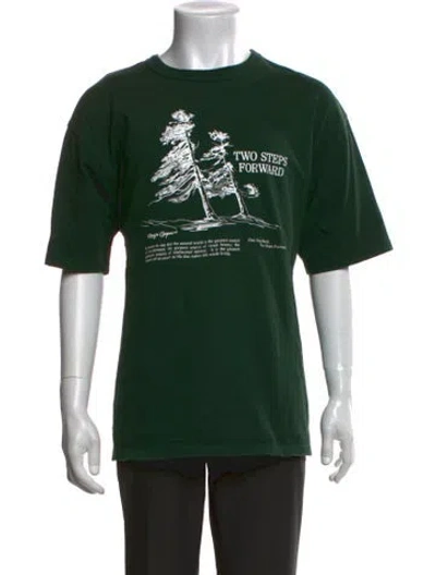Pre-owned Reese Cooper Graphic Print Crew Neck T-shirt In Green