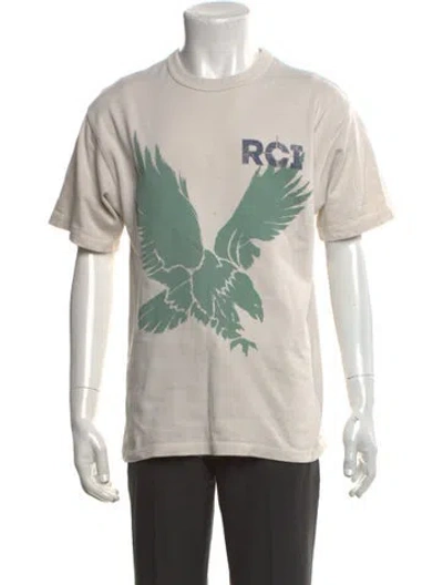 Pre-owned Reese Cooper Graphic Print Crew Neck T-shirt In Neutrals