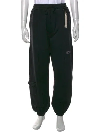 Pre-owned Reese Cooper Graphic Print Joggers In Black