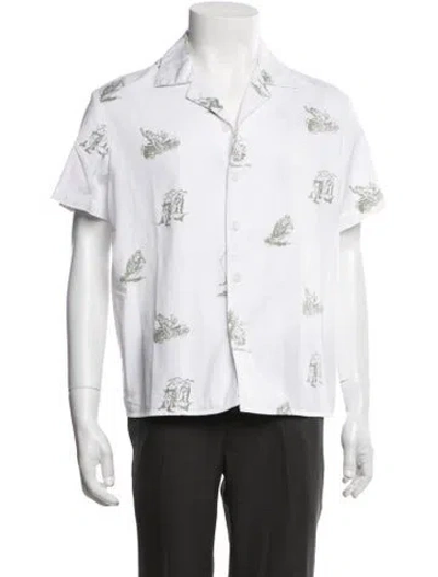 Pre-owned Reese Cooper Graphic Print Short Sleeve Shirt In Black