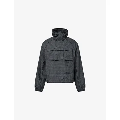 Reese Cooper Mens Black Tahoe Packable Ripstop Woven Anorak