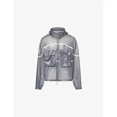 Reese Cooper Mens Translucent Blue Owens Hooded Shell Jacket
