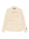 Reese Cooper Multi-pocket Corduroy Shirt Jacket In Neutral