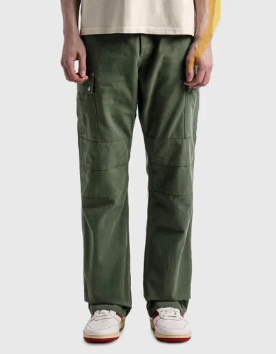 Pre-owned Reese Cooper Organic Dye Cargo Pants 32 In Green