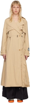 Reese Cooper Tan Cinched Trench Coat In Tan