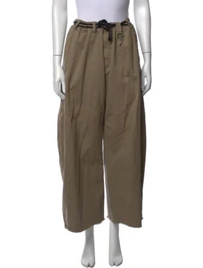 Pre-owned Reese Cooper Wide Leg Pants In Neutrals