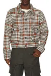 Reese Cooper Wool Houndstooth Trucker Jacket In Multi
