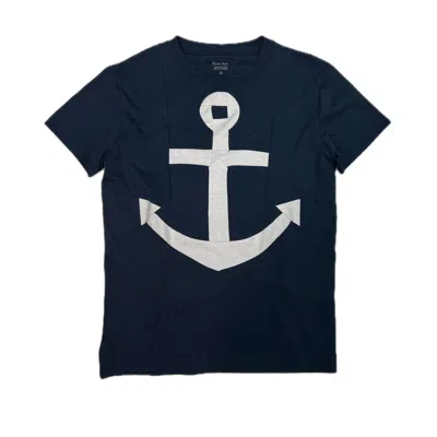 Reet Aus Men's Blue / White T-shirt For Men, Anchor In Multi