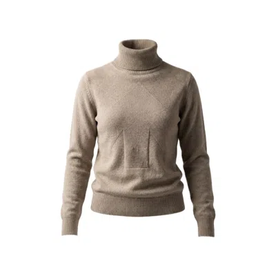 Reet Aus Neutrals Women's Seamless Turtleneck Sweater In Sand