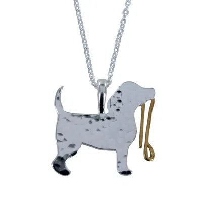 Reeves & Reeves Women's Silver / Gold Spot The Dog Sterling Silver Necklace In Metallic