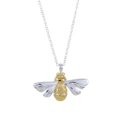 Reeves & Reeves Women's Silver / Gold Sterling Silver And Gold Plated Queen Bee Necklace In Metallic
