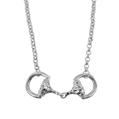 Reeves & Reeves Women's Silver Supersized Snaffle Necklace In Metallic