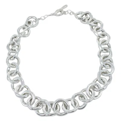 Reeves & Reeves Women's Sterling Silver Statement Orbit Necklace In Metallic