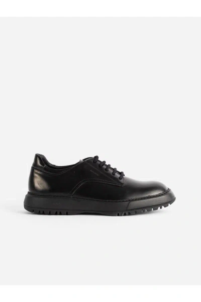 Referenc Leather Oxford Derby Flat In Black