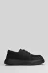 Referenc Lace-up Suede Derby Shoes In Black