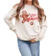 Refined Canvas Oh Snap Gingerbread Sweatshirt In Bone In Multi