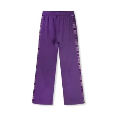 Refined Department | Dion Knitted Track Trousers In Purple