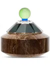 Reflections Copenhagen Apple Marble Bonbonniere Bowl (17.5cm X 18cm) In Brown