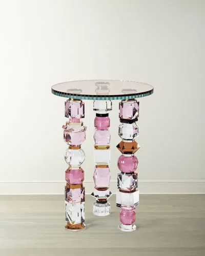 Reflections Copenhagen Azalea Side Table In Pink