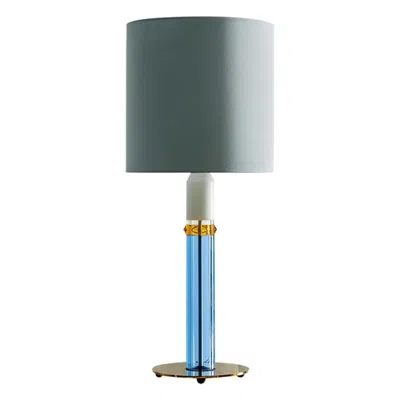 Pre-owned Reflections Copenhagen Colorful Crystal Table Lamp, Hand-sculpted Contemporary Crystal In Transparent