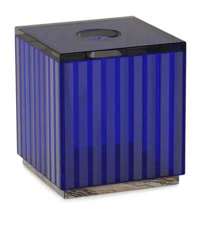Reflections Copenhagen Crystal Aurora Tissue Box In Blue