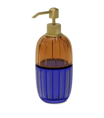 Reflections Copenhagen Crystal Zenith Soap Dispenser In Blue