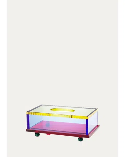 Reflections Copenhagen Cure Crystal & Onyx Tissue Box In Multicolor