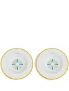 Reflections Copenhagen Guia Porcelain Plate (set Of Two) In White