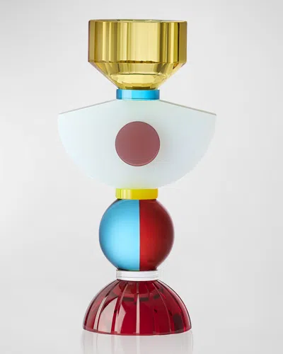 Reflections Copenhagen India Crystal Candlestick Holder In Multi