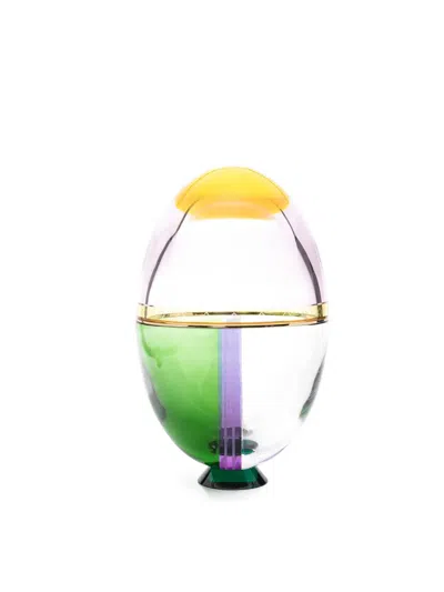 Reflections Copenhagen Large Fantasia Egg Sculpture (30cm X 18cm) In Green