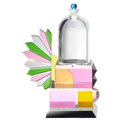 Pre-owned Reflections Copenhagen Meridian Glass Bell, Hand-sculpted Contemporary Crystal In Sand