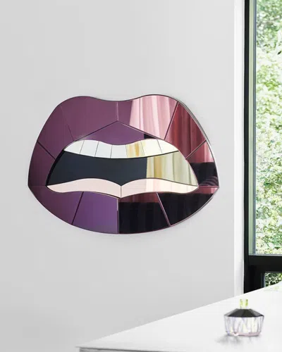 Reflections Copenhagen Mouth Mirror Wall Art In Purple
