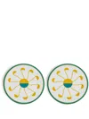 Reflections Copenhagen Pedra Geometric-print Plates (set Of Two) In White