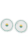 Reflections Copenhagen Ponta Set Of 2 Dessert Plates (23cm) In Grün
