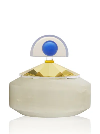 Reflections Copenhagen White Blueberry Onyx And Crystal Bonbonniere In Neutrals