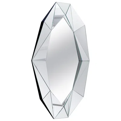 Pre-owned Reflections Copenhagen Silver Large Diamond Decorative Mirror