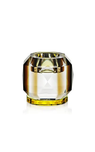 Reflections Copenhagen - Texas Crystal Tealight Holder - Yellow In Multi