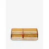 Reflections Copenhagen Treasures Crystal And Onyx Tray In Gold