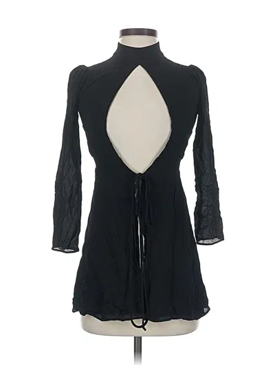 Pre-owned Reformation 3/4 Sleeve Blouse In Black