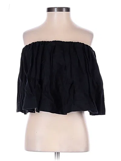 Pre-owned Reformation 3/4 Sleeve Blouse In Black