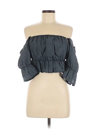 Pre-owned Reformation 3/4 Sleeve Blouse In Gray