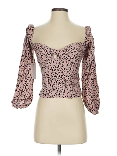 Pre-owned Reformation 3/4 Sleeve Blouse In Pink