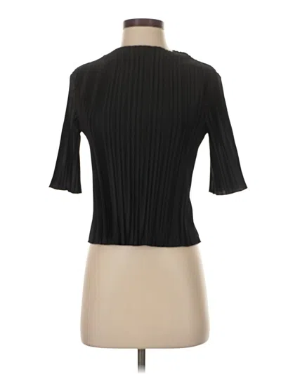 Pre-owned Reformation 3/4 Sleeve Top Black Mock Neckline Tops