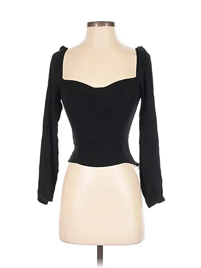 Pre-owned Reformation 3/4 Sleeve T-shirt In Black
