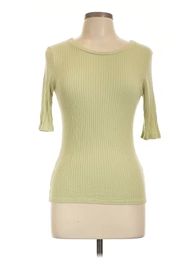 Pre-owned Reformation 3/4 Sleeve T-shirt In Green
