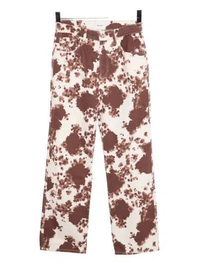 Reformation 90s Mid-rise Straight Jeans In Multi