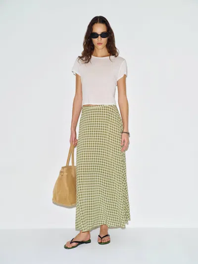 Reformation Abbie Skirt Green 12