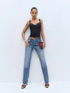 REFORMATION ABBY LOW RISE STRAIGHT JEANS