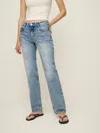 REFORMATION ABBY LOW RISE STRAIGHT JEANS