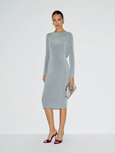 Reformation Abigail Knit Dress Blue Xs